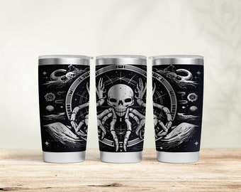 Horror Monster Tumbler Wrap Laser SVG: Halloween Engraved Design (Digital File)