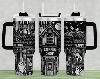 Tumbler Wrap di Halloween: divertente bicchiere da 40 once inciso al laser SVG (file digitale)
