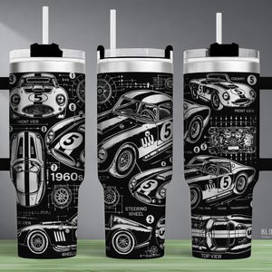 Sports Car Tumbler Wrap Laser SVG: Engraved 40oz Tumbler (Digital Download)