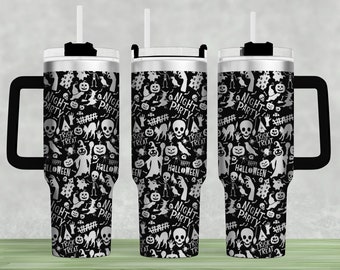 Divertente tumbler wrap di Halloween: inciso al laser, 40 once, SVG (file digitale)