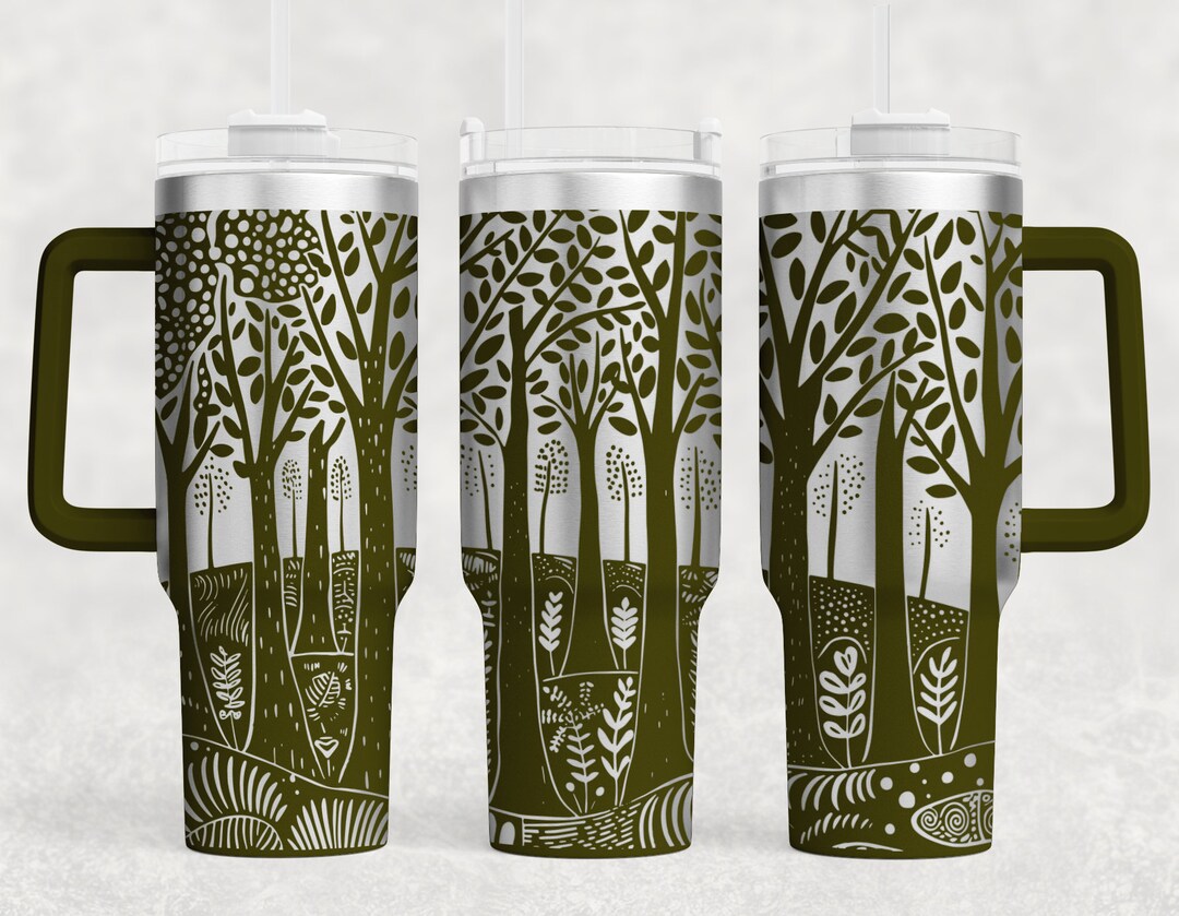 Forest Tumbler Wrap Laser SVG: 40oz Engraved Design (digital File) - Etsy