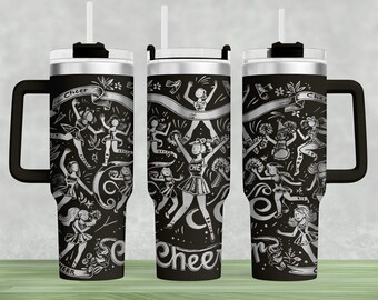 Cheerleader Tumbler Wrap SVG: 40oz Laser Cut File (Digital Download)
