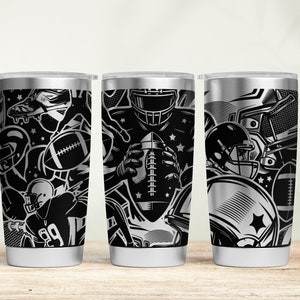 American Football Tumbler Wrap Laser SVG, 20oz & 30oz Tumbler Full Wrap Laser SVG, Laser Engraved Svg, Tumbler Laser File