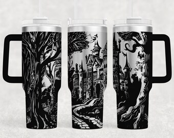 Elven Kingdom Tumbler Wrap SVG: Laser Engraved 40oz Tumbler (Digital File)