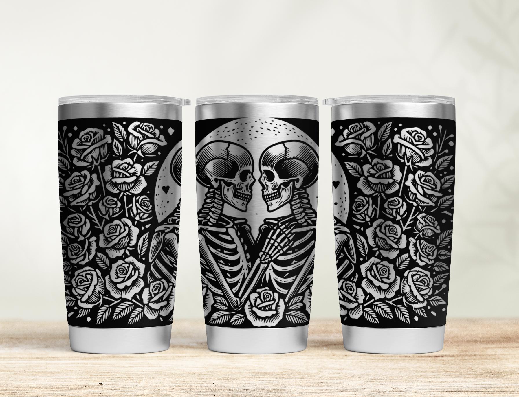 Skeleton Hugging Tumbler Wrap Laser SVG File (digital Download) - Etsy