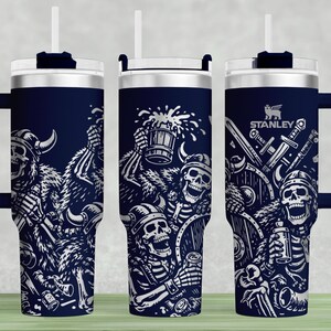 Knochen von Valhalla Stanley Tumbler Wrap SVG: Laser Design, 40 Unzen Full Wrap (Digitaler Download) Bild 2