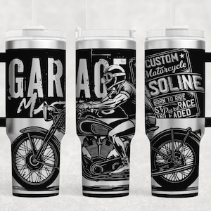 Vintage Motorcycle Svg, Laser Tumbler Wrap SVG, Full Wrap, 40 oz Tumbler Wrap Svg, Laser Engrave Tumbler, Tumbler Laser Svg File