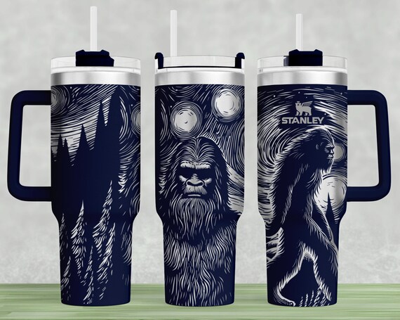 Bigfoot Stanley 40oz Tumbler Wrap: Laser Engraved SVG File