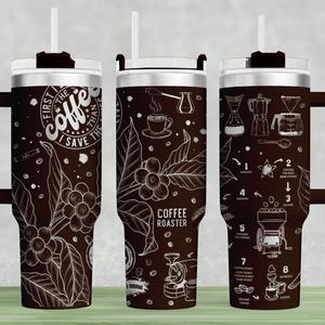 Coffee Tumbler Wrap Laser SVG, Engraved Tumbler, 40oz Tumbler Full Wrap Laser SVG, Laser Engraved SVG,  Instant Download