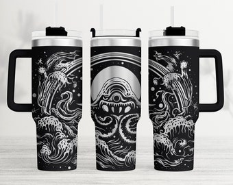 Monster Tumbler Wrap Laser SVG: 40oz Full Wrap (Digital Download)