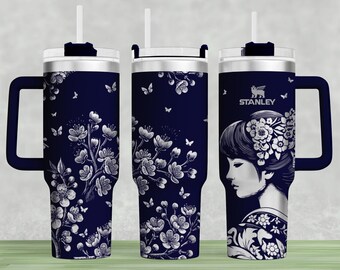 Sakura Design Stanley 40oz Tumbler Wrap Laser SVG (Digital File)