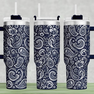 Floral Paisley Tumbler Wrap Laser SVG: Engraved 40oz Tumbler (Digital Download)