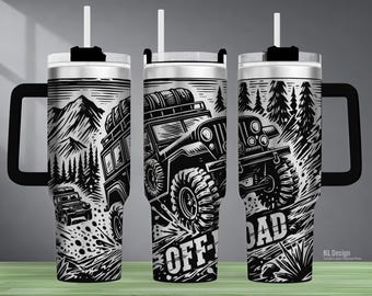 Off Road Tumbler Wrap: Laser Engraved SVG, 40oz (Digital File)