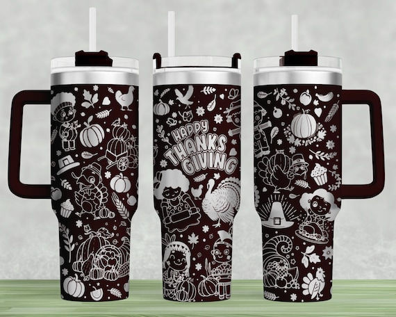 Highly Detailed Thanksgiving Svg, Laser Tumbler Wrap SVG, Full Wrap, 40 Oz  Tumbler Wrap Svg, Laser Engrave Tumbler - Etsy