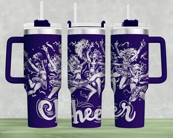 Cheerleader Tumbler Wrap SVG: 40oz Laser Cut File (Digital Download)