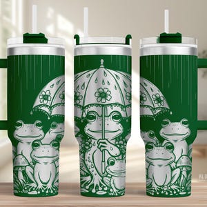 Frog Family 40oz Tumbler Wrap Laser SVG (Digital Download)