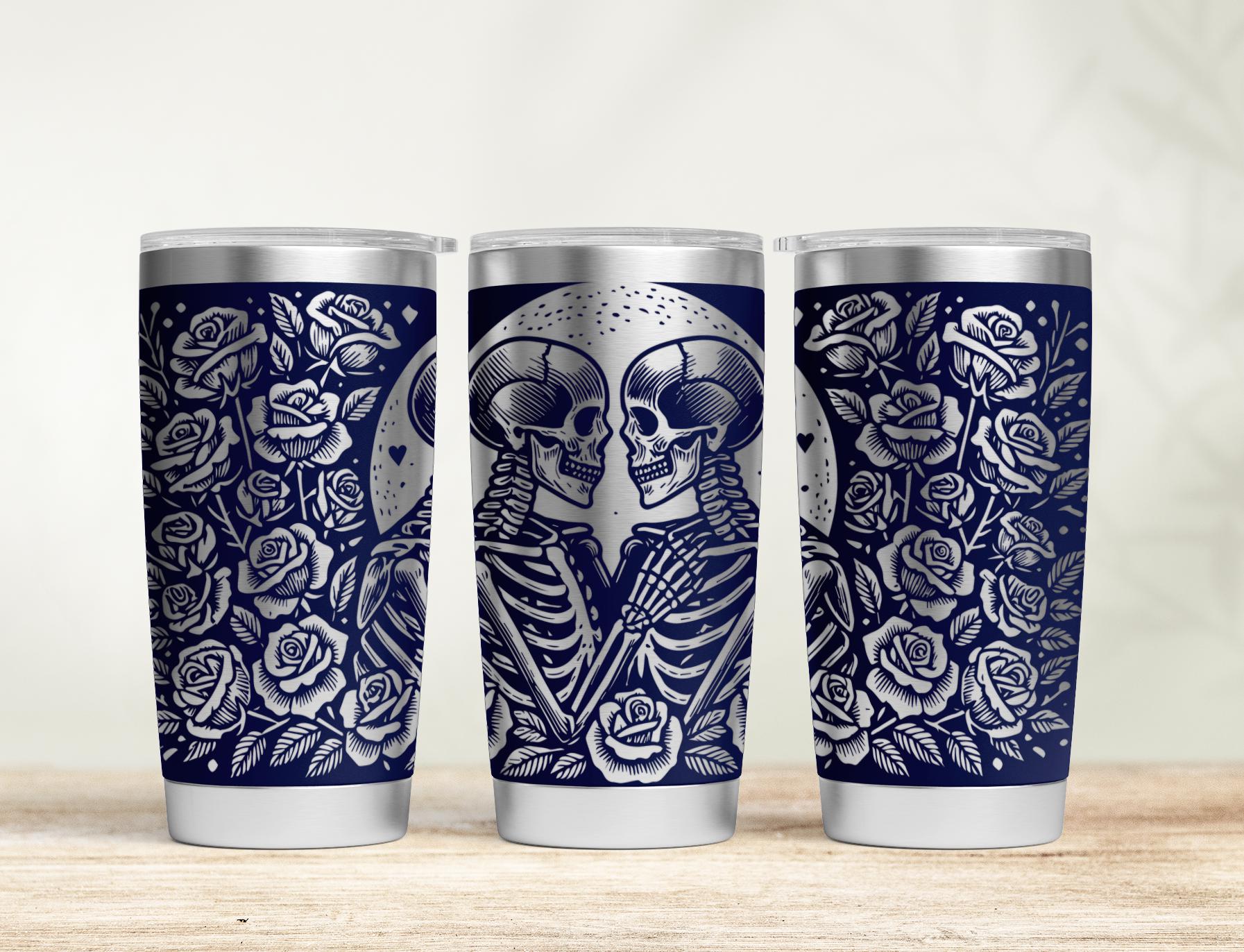 Skeleton Hugging Tumbler Wrap Laser SVG File (digital Download) - Etsy