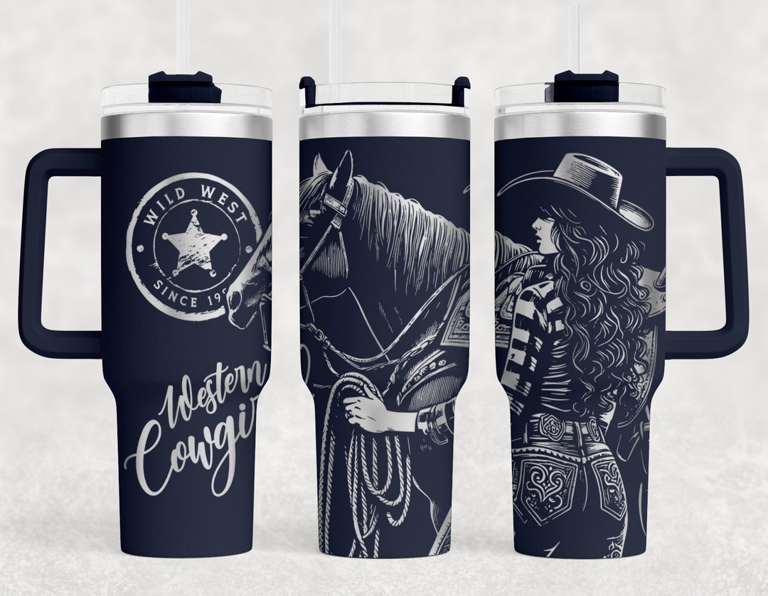 Western Cowgirl 40oz Tumbler Wrap Laser SVG (digital File) - Etsy