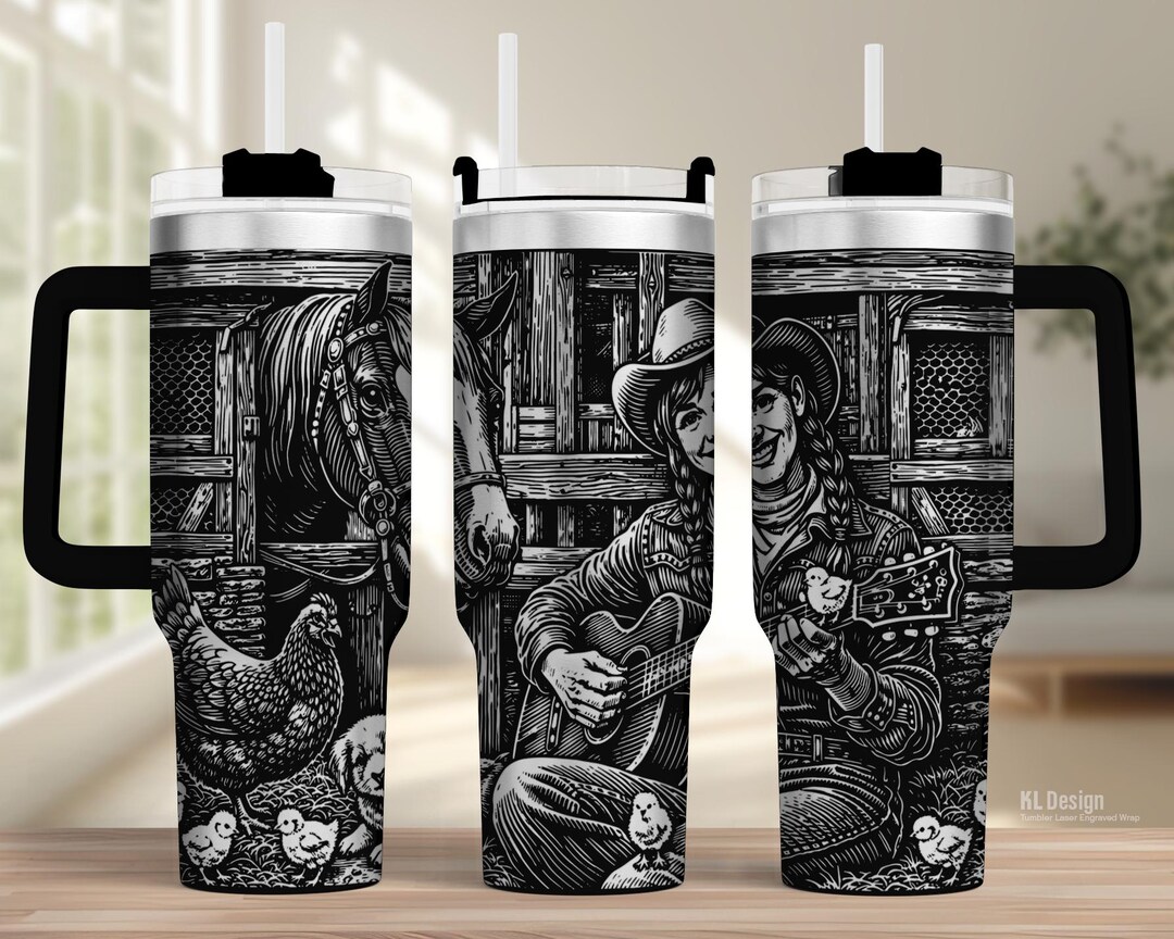 Western Tumbler Laser Engraved Full Wrap: 40oz SVG (digital File) - Etsy