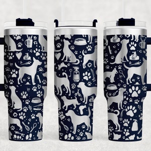 Dogs Tumbler Wrap Laser SVG, Engraved Tumbler, 40oz Tumbler Full Wrap Laser SVG, Laser Engraved SVG,  Instant Download