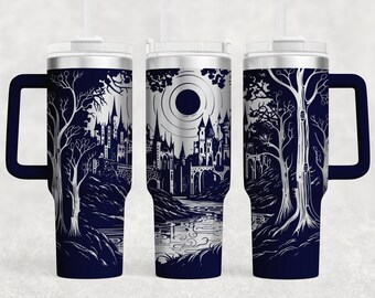 Elven Kingdom Tumbler Wrap SVG: Laser Engraved 40oz Tumbler (Digital File)