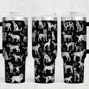 Dog lover Tumbler Wrap Laser SVG, Engraved Tumbler, 40oz Tumbler Full Wrap Laser SVG, Laser Engraved SVG,  Instant Download
