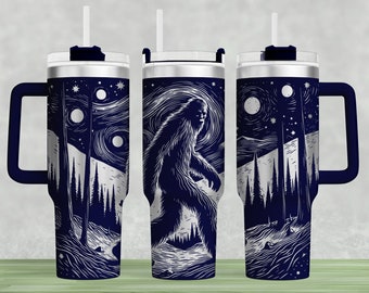 Bigfoot Tumbler Wrap SVG: Laser Engraved 40oz Tumbler Design (Digital Download)