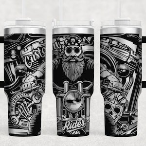 Motorcycle Svg, Laser Tumbler Wrap SVG, Full Wrap, 40 oz Tumbler Wrap Svg, Laser Engrave Tumbler, Tumbler Laser Svg File