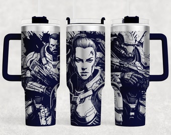 Sci-Fi Tumbler Wrap SVG: Laser Engraved 40 oz Design (Digital File)