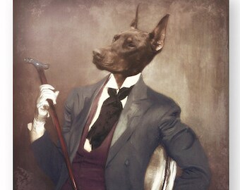 dogs in suits art