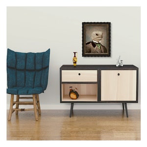 Turtle Gentleman Print - Vintage Reptile Decor, "Andromeda" image 4