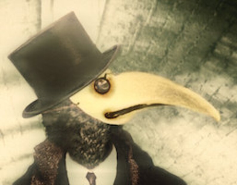 Plaga Doctor cuervo cuervo arte Halloween Decoración | Etsy