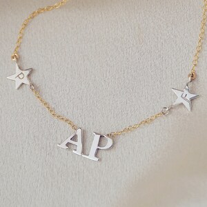 Family Necklace, Family pendant, sterling silver initials necklace
