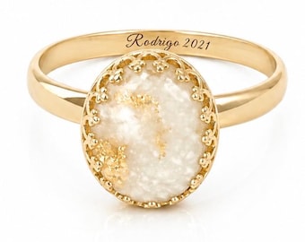 14k Gold Breast Milk Ring, Engraved Handmade Keepsake Jewelry for Moms, Solid Gold  Breastfeeding Memory Gift, Breastmilk memory