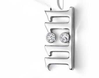 11:11 Charm , Angel Nunber, Numerology pendant, Necklace with Zirconia, charm , 1111 Jewelry, Make a wish