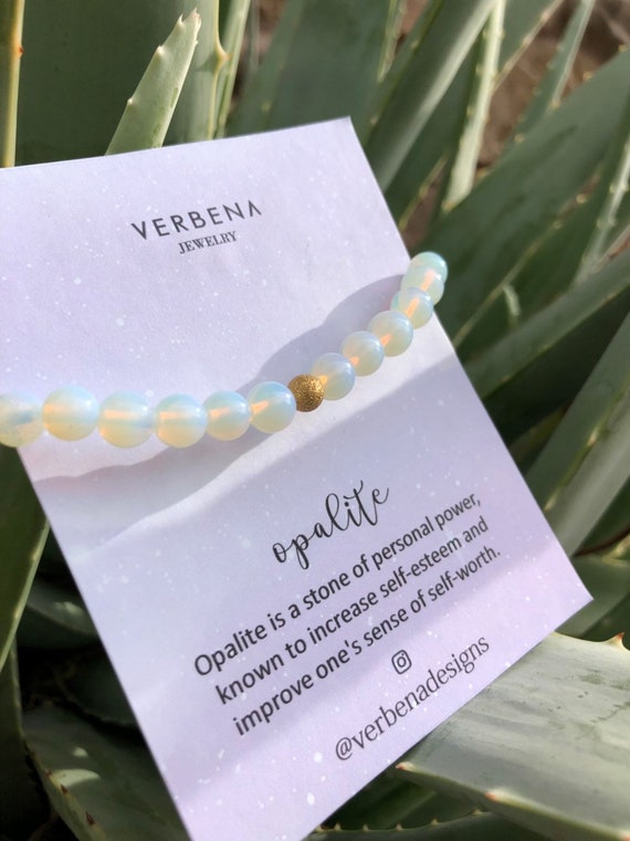 SILVER PLATED AND POWER BEAD BRACELET IN OPALITE. (NO TOGGLE). SPR14371BR