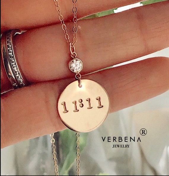 Amazon.com: Jelly 18K Gold Angel Number 11:11 Necklace | Gold 1111 Angel  Number Pendant | Make A Wish | Lucky Number | Gift for Her | Best Friend  Gift : Clothing, Shoes & Jewelry