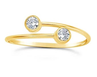 Gold filled set adjustable ring, Ring for her, christmas gift, mothers day
