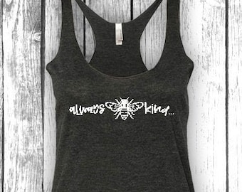 Altijd bijen, bijen, bijen | Tanktop | Gemêleerde tanktop | Triblend-trainingstanktop dames, yogabruin
