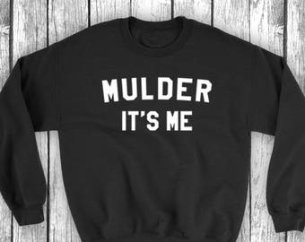 Mulder Ik ben het | X Files Fox Dana Scully Aliens - Unisex heren damessweater met lange mouw