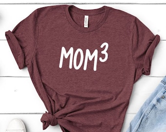 Moeder 3 | Grappig cadeau voor moeder van 3, zwangerschapsaankondiging, 3e kind, moeder T-shirt, moederschap - shirt uniseks