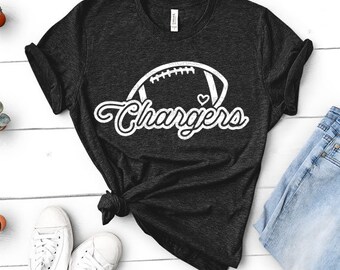 Chargers Football | Football Shirt | Game Day Tee, Sports Mom, Football Mama - Unisex Heather Shirt