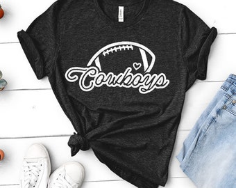 Cowboys Football | Football Shirt | Game Day Tee, Sports Mom, Football Mama - Unisex Heather Shirt