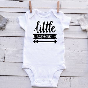 Little explorer  - Baby Shower Gift, Gender Reveal Romper, Pregnancy Announcement, new born, infant, baby girl, baby boy - Baby One Piece