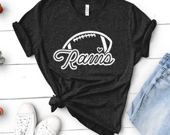 Rams Football | Football Shirt | Game Day Tee, Sports Mom, Football Mama - Unisex Heather Shirt