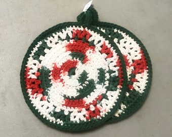 Cotton Chrismas Ornament Potholder Set