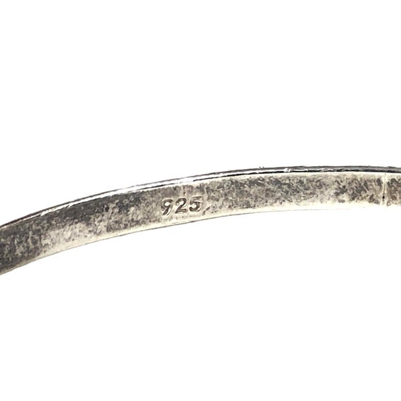 Solid Sterling 925 Bangle Bracelet Flat Alternati… - image 5