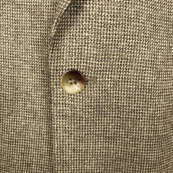 LL Bean Brown Tweed Pattern Silk Blend Sport Coat… - image 2