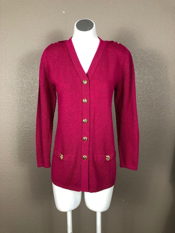 Petite San Remo 80's Magenta Sweater Cardigan Bras