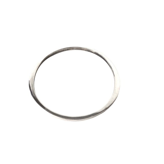 Solid Sterling 925 Bangle Bracelet Flat Alternati… - image 1